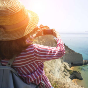 girl takes pictures on camera Travel AI Assistant